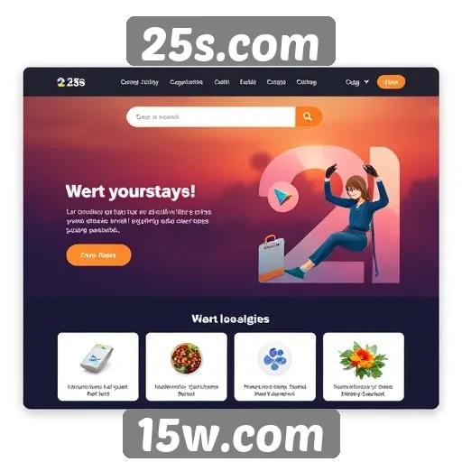 Navegação e interface do usuário em 25s.com